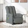 Image de vidaXL Fauteuil inclinable de massage électrique gris foncé tissu