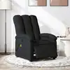 Image de vidaXL Fauteuil de massage inclinable électrique Noir Tissu