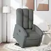 Image de vidaXL Fauteuil inclinable Gris foncé Tissu