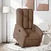 Image de vidaXL Fauteuil inclinable Marron Tissu