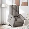 Image de vidaXL Fauteuil inclinable de massage Taupe Tissu