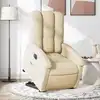 Image de vidaXL Fauteuil inclinable électrique crème tissu