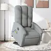 Image de vidaXL Fauteuil inclinable de massage électrique Gris clair Tissu