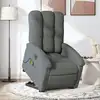 Image de vidaXL Fauteuil inclinable de massage électrique Gris foncé Tissu