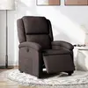 Image de vidaXL Fauteuil inclinable électrique Marron foncé Tissu