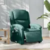 Image de vidaXL Fauteuil inclinable électrique Vert foncé Tissu