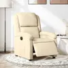 Image de vidaXL Fauteuil inclinable électrique Crème Tissu
