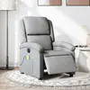 Image de vidaXL Fauteuil de massage inclinable électrique gris clair tissu