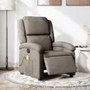 Image de vidaXL Fauteuil de massage inclinable électrique Taupe Tissu
