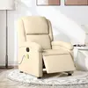 Image de vidaXL Fauteuil inclinable de massage électrique crème tissu
