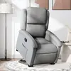 Image de vidaXL Fauteuil inclinable Gris clair Tissu