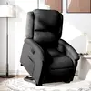 Image de vidaXL Fauteuil inclinable noir tissu