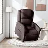 Image de vidaXL Fauteuil inclinable marron foncé tissu