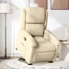 Image de vidaXL Fauteuil inclinable Crème Tissu