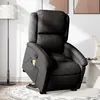 Image de vidaXL Fauteuil de massage inclinable Noir Tissu