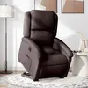 Image de vidaXL Fauteuil inclinable électrique marron foncé tissu