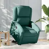 Image de vidaXL Fauteuil inclinable électrique vert foncé tissu