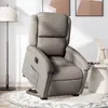 Image de vidaXL Fauteuil inclinable électrique taupe tissu