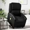 Image de vidaXL Fauteuil inclinable de massage Noir Similicuir