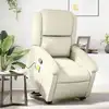 Image de vidaXL Fauteuil inclinable de massage Crème Similicuir