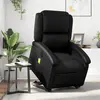 Image de vidaXL Fauteuil inclinable de massage électrique noir similicuir