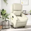Image de vidaXL Fauteuil inclinable de massage électrique crème similicuir