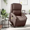 Image de vidaXL Fauteuil inclinable de massage électrique marron similicuir