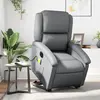 Image de vidaXL Fauteuil inclinable de massage électrique gris similicuir