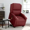 Image de vidaXL Fauteuil inclinable de massage électrique rouge bordeaux
