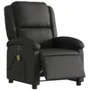 Image de vidaXL Fauteuil de massage inclinable électrique noir cuir véritable
