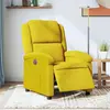 Image de vidaXL Fauteuil inclinable électrique jaune velours