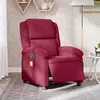 Image de vidaXL Fauteuil inclinable massage électrique rouge bordeaux velours