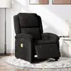Image de vidaXL Fauteuil inclinable de massage électrique noir velours