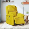 Image de vidaXL Fauteuil inclinable de massage électrique jaune velours