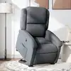 Image de vidaXL Fauteuil inclinable Gris foncé Velours