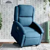 Image de vidaXL Fauteuil inclinable bleu velours