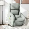 Image de vidaXL Fauteuil de massage inclinable Gris clair Velours