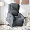 Image de vidaXL Fauteuil inclinable électrique gris foncé velours