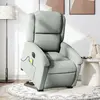 Image de vidaXL Fauteuil inclinable de massage électrique gris clair velours