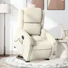 Image de vidaXL Fauteuil inclinable de massage électrique crème velours