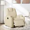 Image de vidaXL Fauteuil inclinable électrique Crème Tissu