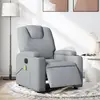 Image de vidaXL Fauteuil de massage inclinable électrique gris clair tissu