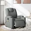 Image de vidaXL Fauteuil inclinable de massage électrique gris foncé tissu