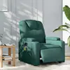 Image de vidaXL Fauteuil de massage inclinable électrique Vert foncé Tissu