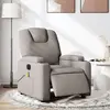 Image de vidaXL Fauteuil de massage inclinable électrique Taupe Tissu