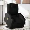 Image de vidaXL Fauteuil de massage inclinable Noir Tissu