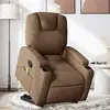 Image de vidaXL Fauteuil de massage inclinable Marron Tissu