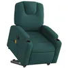 Image de vidaXL Fauteuil inclinable de massage Vert foncé Tissu