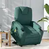 Image de vidaXL Fauteuil inclinable de massage Vert foncé Tissu
