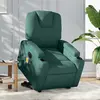 Image de vidaXL Fauteuil inclinable de massage électrique Vert foncé Tissu